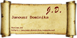Janousz Dominika névjegykártya