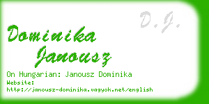 dominika janousz business card